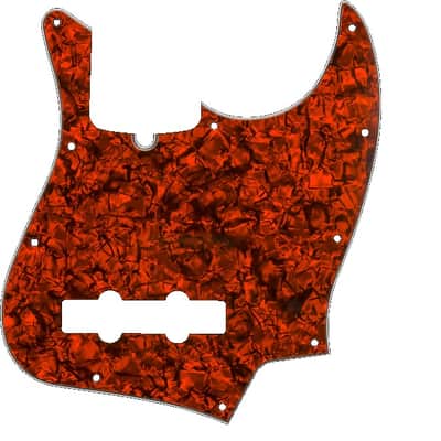 099-2197-004 Genuine Fender Jazz Bass® Pickguard, 10 Hole, 4 Ply, Orange Moto 0992197004