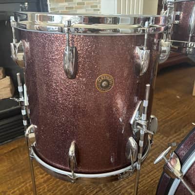 Gretsch 60’s Progressive Jazz Burgundy Sparkle Drum Set image 5