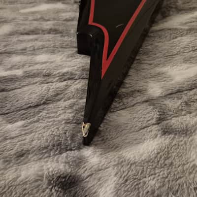Halo Hellion Custom Bass - 4-String - Flying V - Black and Red Trim - Hellfire Bass image 17