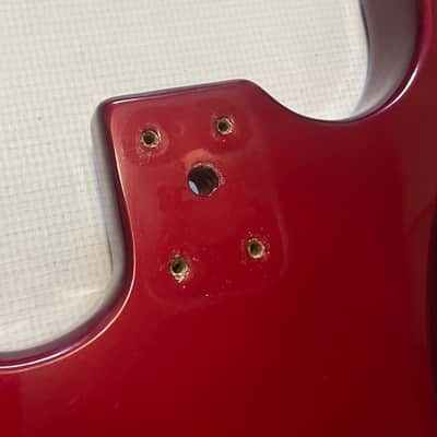 1985 Korean Kramer Striker 200st Candy Red Stratocaster Plywood Guitar Body Floyd Tremolo image 14