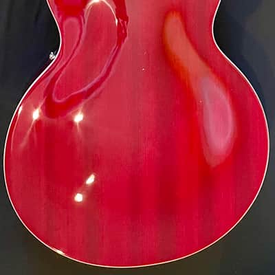 Vox VGA-3PS Giulietta Acoustic Archtop with Built-In Electronics 2010s - Trans Red image 5