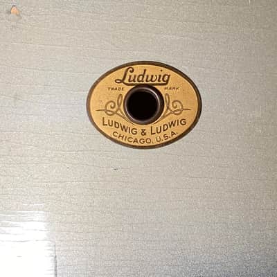 Early 1920s Ludwig  Marching Bass Drum 14x28 in Blue and Gold Duco image 4