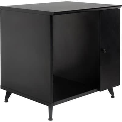 Gator Elite Furniture Series Rolling Rack Sidecar Cabinet in Black Finish with Configurable Rack Space & Shelving image 11