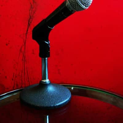 Vintage 1980's USA Shure SM58 Handheld Cardioid Dynamic Microphone Low Z w mic clip image 1