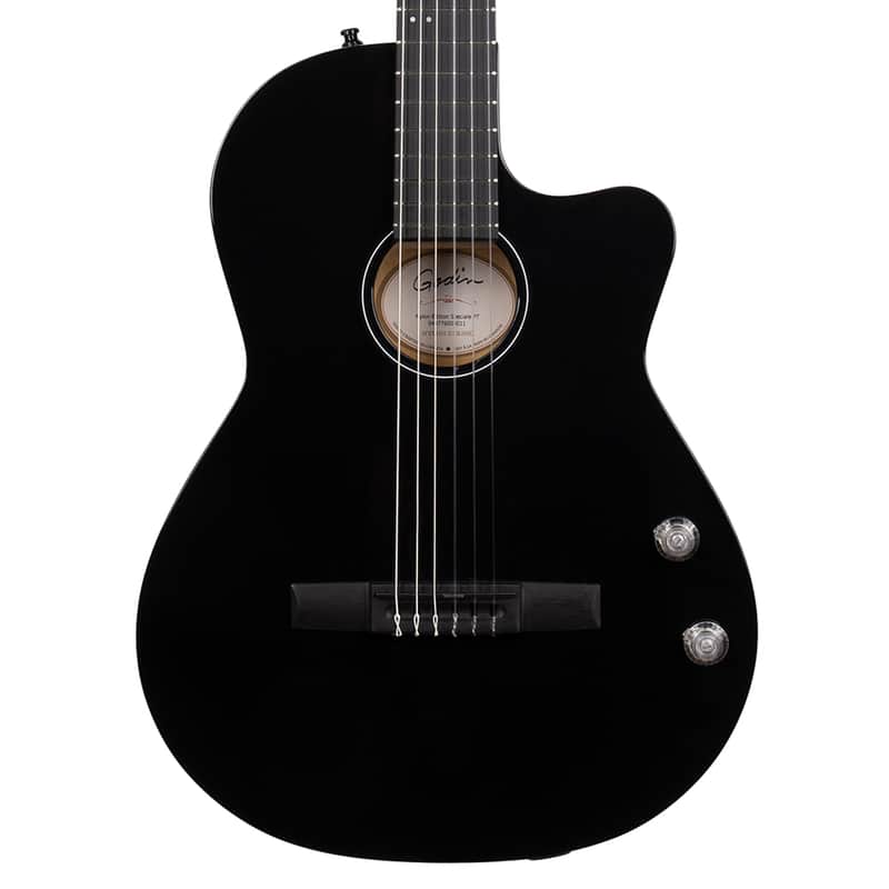 Godin Limited Edition Nylon Arena Pro Cutaway A/E - Onyx Black - Open Box image 1