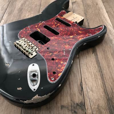 FRANCHIN Mercury guitar body Heavy Relic Aged Black 100% Nitro Lacquer HSS Light Weight Poplar Stratocaster-Strat-S-Style Made in Italy - Stock piece #22990626 image 6