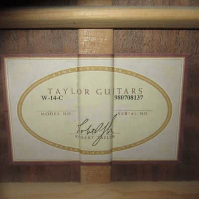1998 Taylor W-14-C Natural image 7