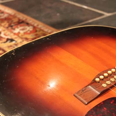 Vintage 1967 Levin (Martin) LN26 Goliath Made in Sweden Sunburst Acoustic Guitar image 10