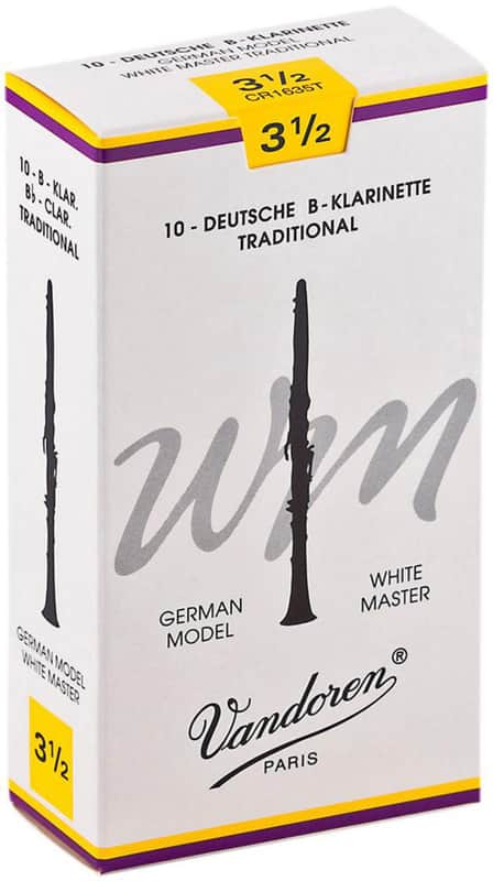 Vandoren CR1635T White Master Traditional Bb Clarinet Reeds - Strength 3.5 (Box of 10) image 1