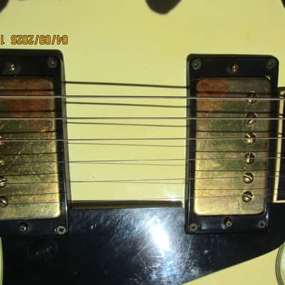 Orville LPC-75 Les Paul Custom Guitar, Japan, White, Gig Bag image 4