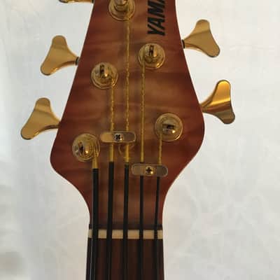 Yamaha BB-G5 5 String Electric Bass High Definition Tiger Amber Burst Top image 10