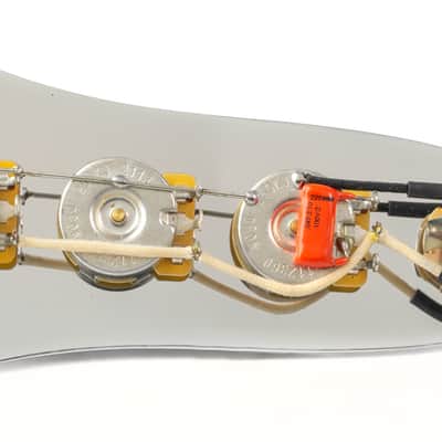 Precision Made Jazz Bass Wiring Harness w/Plate & Knobs J Bass-CTS-Orange Drop-Switchcraft image 2