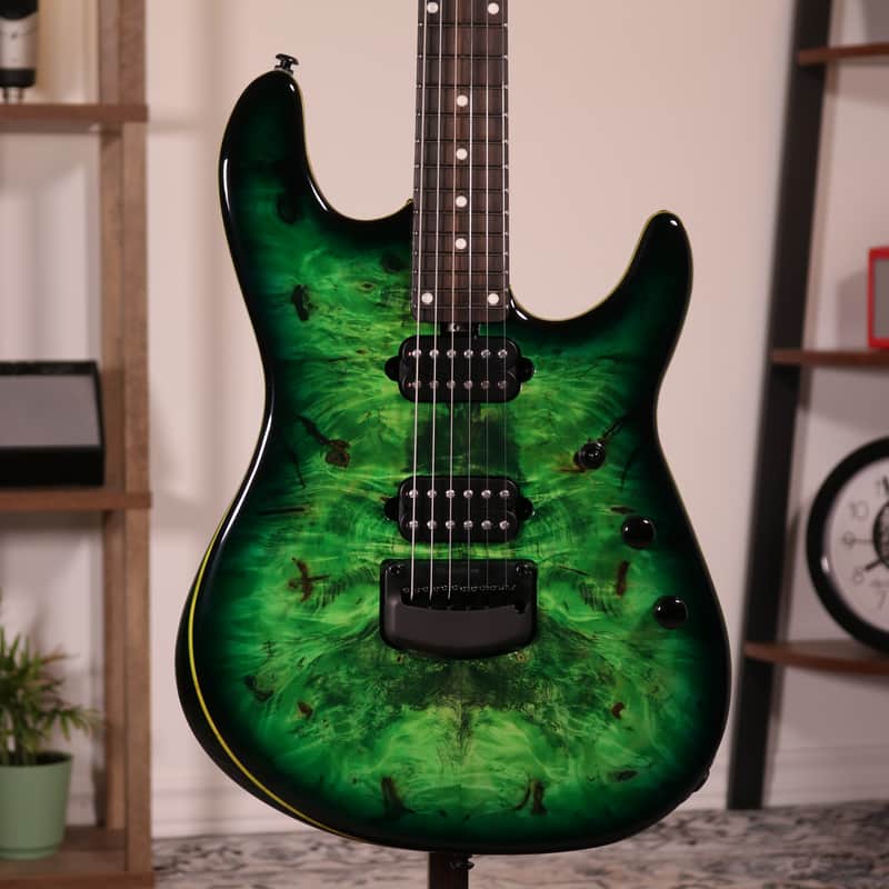 MusicMan Cutlass HT Jason Richardson - Ebony Fingerboard, Buckeye Burl Top Kokiri Forest image 1