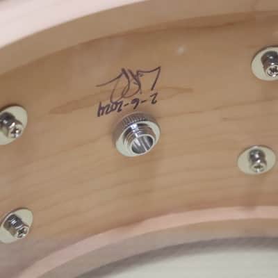 Ahead Steam Bent 1-ply Maple Snare Drum 6x14 Custom Porcaro Blue Finish image 16