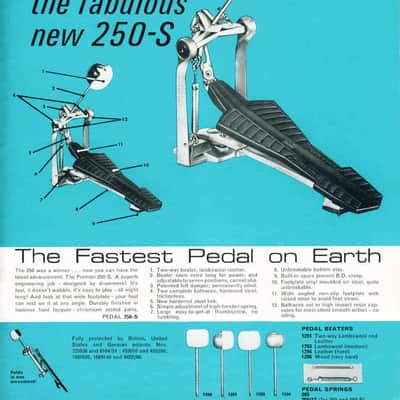 Premier '250-S' Vintage Bass Drum Pedal - 1966 image 7