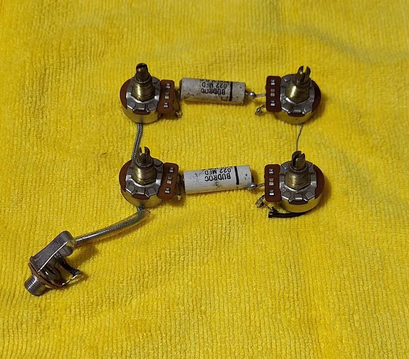 1970's Gibson CTS Les Paul SG Complete Wired Pot Set With Jack image 1