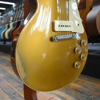 Gibson Custom 1954 Les Paul Goldtop Reissue Electric Guitar 2002 Double Gold VOS w/Hard Case image 11