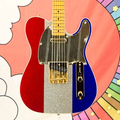 Fender Limited Edition Buck Owens Telecaster®, Maple Fingerboard, Red, Silver and Blue Sparkle image 6
