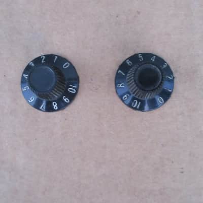 Vintage Pair of Teisco ET-200 1960s Guitar Knobs Fits Kent Kawai Polaris Aria image 2
