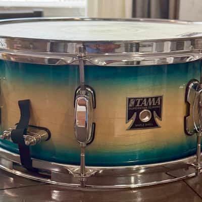 Tama 6.5x14 Superstar maple snare drum - Caribbean lacebark pine fade image 1