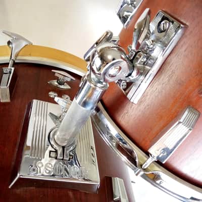 Sonor 18,12,14 Phonic Mahogany Drum Set Vintage 70s XK984 Germany Beech Jazz/Bop image 6