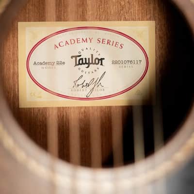 Taylor Academy 22e Grand Concert Acoustic/Electric Guitar with Gig Bag image 15