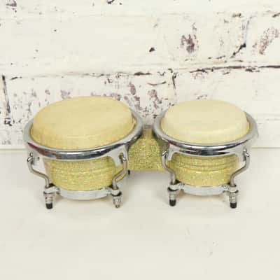 Unbranded Gold Glitter Mini Bongo Set image 3
