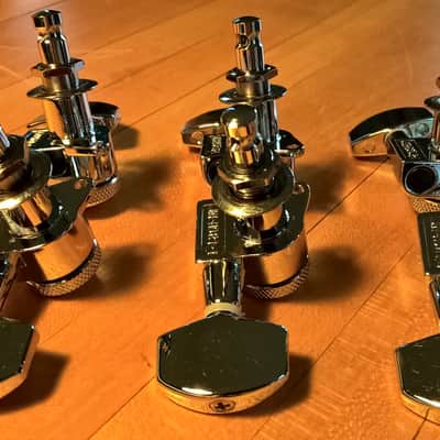 Jin-Ho Sperzel-Clone Locking Tuning Machines -- 3 x 3; Chrome; Mint Condition image 5