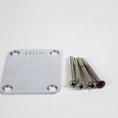 1965 Vintage Pre-CBS Fender Jazz Bass Neckplate w/Original Screws 1960's Stratocaster Precision Jazzmaster Telecaster image 2