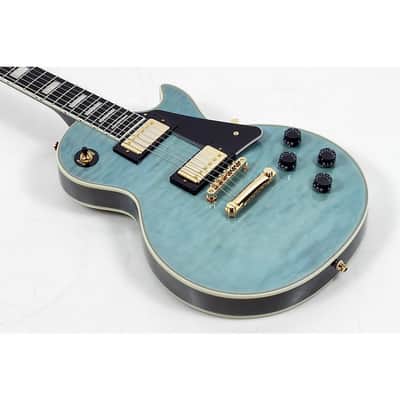 Epiphone Les Paul Custom Quilt Guitar Center-Exclusive Electric Guitar - Regular Ocean Blue image 3
