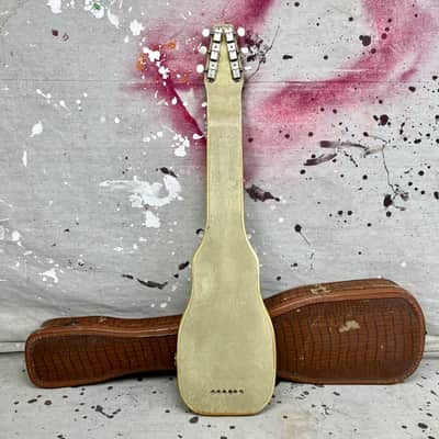 1953 Fender Champion Lap Steel Guitar 1950's -Yellow Pearloid w/ Original Case image 11