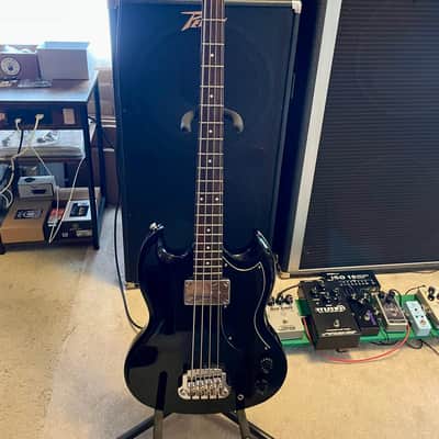 Epiphone EB-0 short scale bass guitar in black/ebony image 2