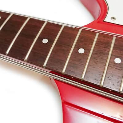 BURNY TB-70 Thunderbird Active Bass Japan circa 1987 in Fire Red with FGI Pickups image 14