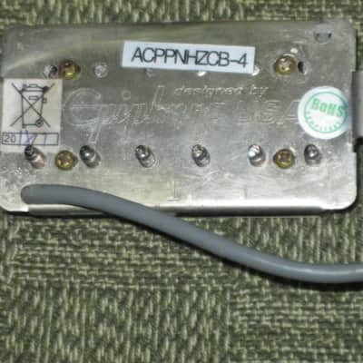 ONE new old stock A+ Epiphone ACPPNHZCB-4 Alnico Classic Pro BRIDGE, ZEBRA Humbucker, 8.4k Alnico V, Quick Connect, 4 conductor + screws & springs (2023) part of Epiphone's Pro Series Line of Humbuckers - which is called ProBUCKER image 24