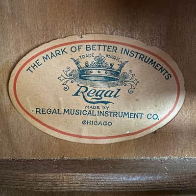 1930s Regal Decalcomania Pearloid Parlor Guitar - Beauty! image 9