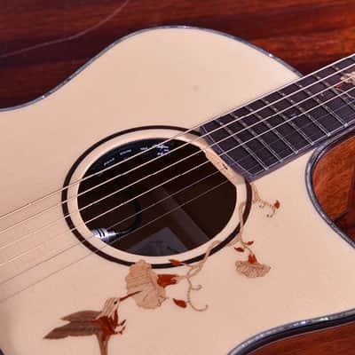 Crafter TB G-MAHO CE Anniversary MAHO Series Grand Auditorium Cutaway Twinbirds Inlay Design Solid Spruce Top Mahogany Neck 6-String Acoustic-Electric Guitar w/Gig Bag image 6