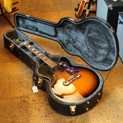 Epiphone EJ-200SCE Acoustic-Electric Guitar 2019 Vintage Sunburst w/Epiphone Hard Case image 13