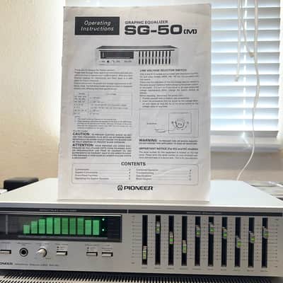 Vintage Pioneer SG-50 10-Band Graphic Equalizer Spectrum Analyzer w/ Original Instructions; Tested image 1