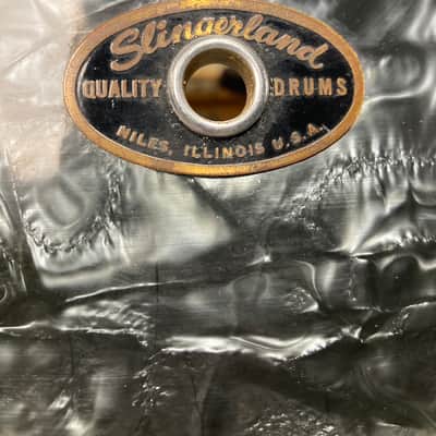 Slingerland -  1960s, 5.5x14" 8-lug 1 Ply Gene Krupa Radio King Model Snare Drum, Clamshell, Black Diamond Pearl image 2