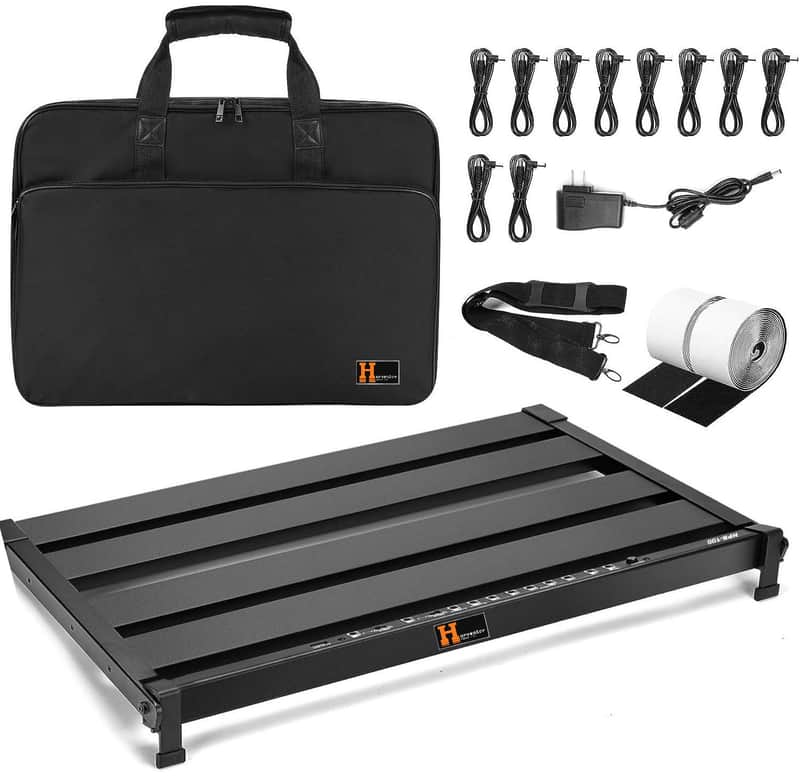 Harvester HPB-100 Pedal Board with Integrated Power Supply, Aluminum Folding Powered image 1