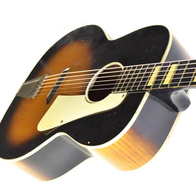 Vintage 1950s Kay L1648 5160 Acoustic Guitar - Brown Sunburst image 8