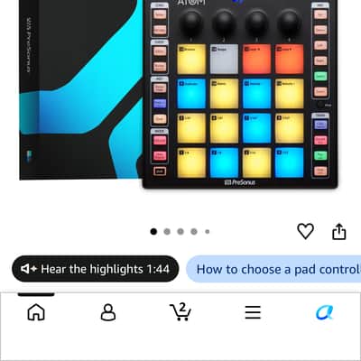 PreSonus ATOM USB 2.0 Pad Controller 2018 - 2019 - Black image 3
