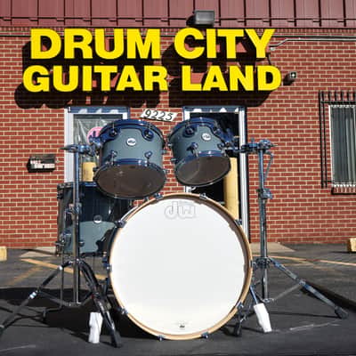 DW Design Series Steel Gray  Lacquer 4pc Maple Shell Pack |Drum City Store Demo image 3