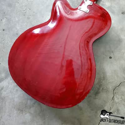 RARE Julio Giulietti  Model A2 Italian Semi-Hollow Jazzbox Electric Guitar w/ OHSC! (1962, Cherry) image 20