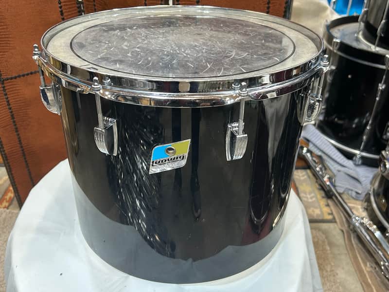 Ludwig 12" deep X 15" head Vistalite Concert Tom (11285-1236) Early 70's - Black Vistalite image 1