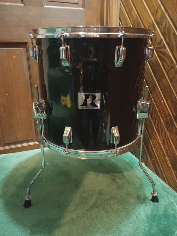 Rogers 16x16 Floor Tom 1980's - Black Wrap image 1