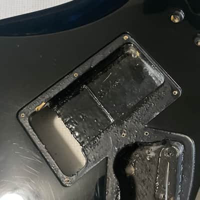 2000's Indonesian Ibanez RG370DXL Lefty Black Basswood Guitar Body Floyd Ready Project image 16