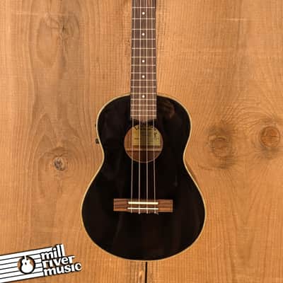 Lanikai LU2-21TEBK Tenor Acoustic-Electric Ukulele, Black, Hardshell Case - Used image 2