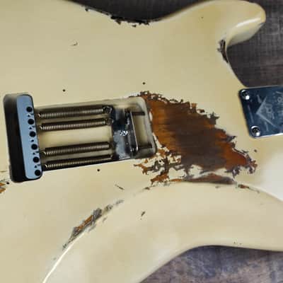 MyDream Partcaster Custom Built - Aged White over Sunburst Hepcat L-Series image 9