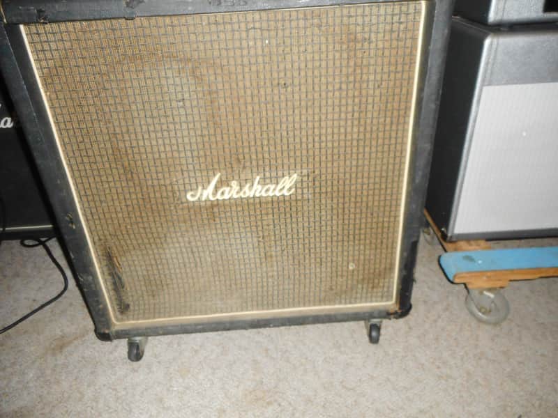 Marshall 1960B 4x12 Bottom cab (stage used by Agnostic Front out of NYC) 1974 - Black image 1